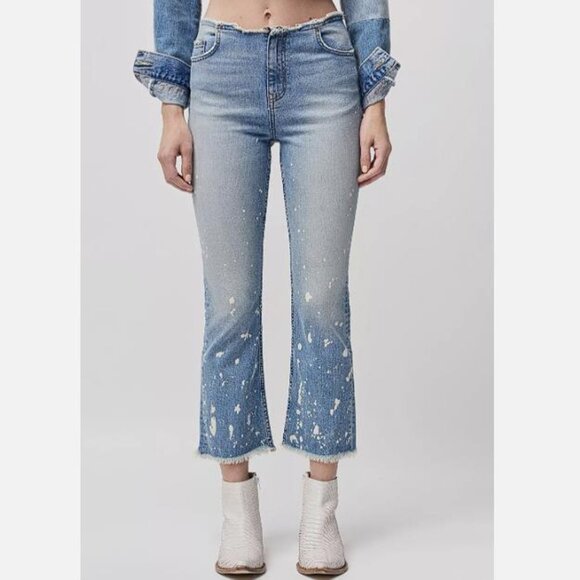 Free People Blue Boot Cut Jeans - Picture 1 of 13